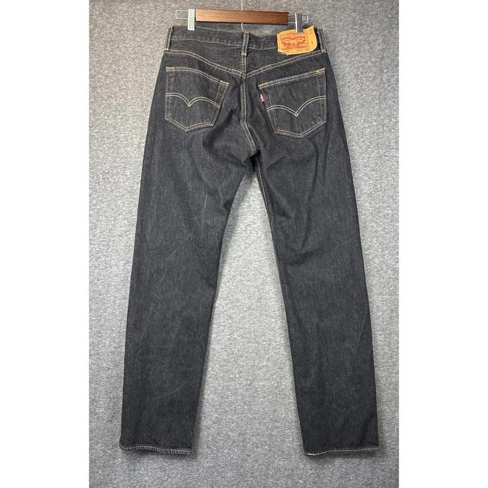 Levi's 501 Original Fit Jeans Men 33x36 (True 31x32) Blk Straight Leg Button Fly